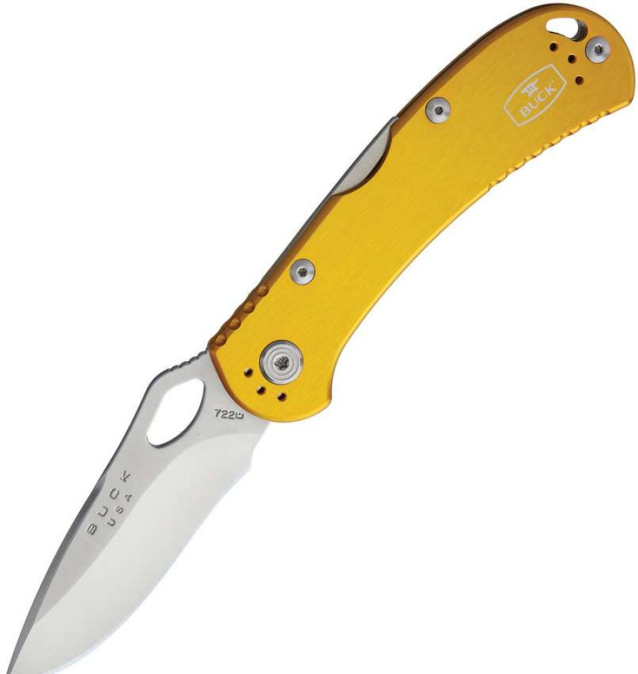 Knives * | Shop Bu722Yws1 Buck Spitfire Lockback Pocket Knife Yellow