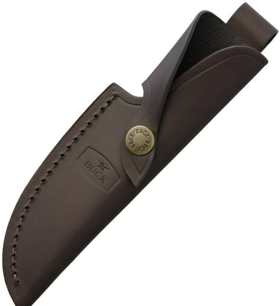 Knife Care * | New Arrivals Bu191S Buck Model 191 Zipper Guthook Knife Belt Sheath Brown Leather