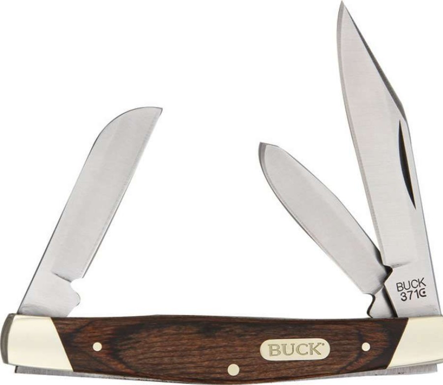 Knives * | Shop Bu371 Buck Stockman Pocket Knife Wood Handles