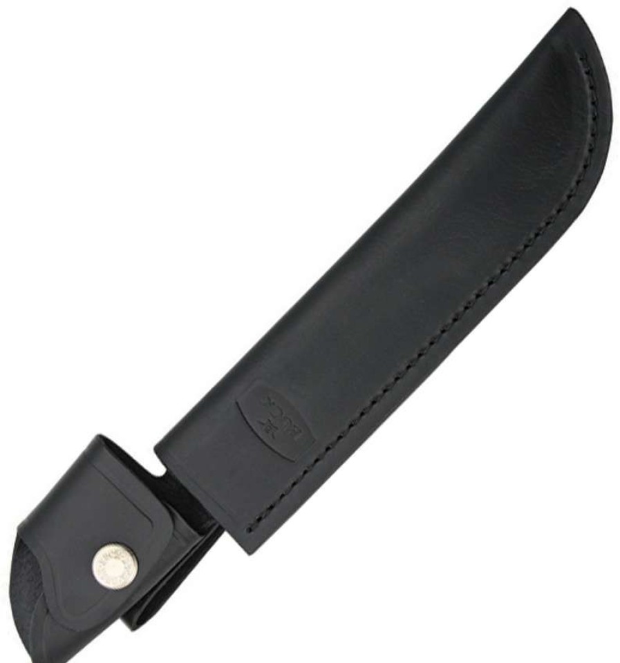 Knife Care * | Excellent Bu120S Buck Model 120 General Knife Belt Sheath Black Leather