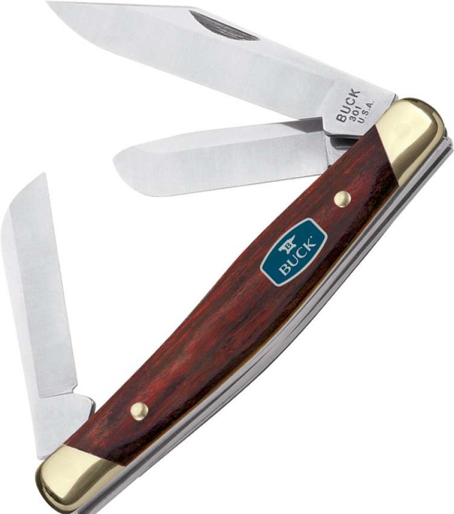 Knives * | Fire Sale Bu301Rws Buck Stockman Pocket Knife Rosewood