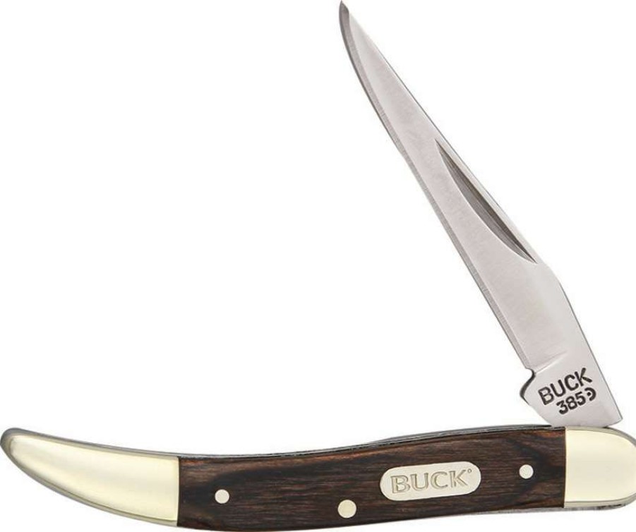 Knives * | Outlet Bu385Brs Buck Toothpick Pocket Knife Wood Handles