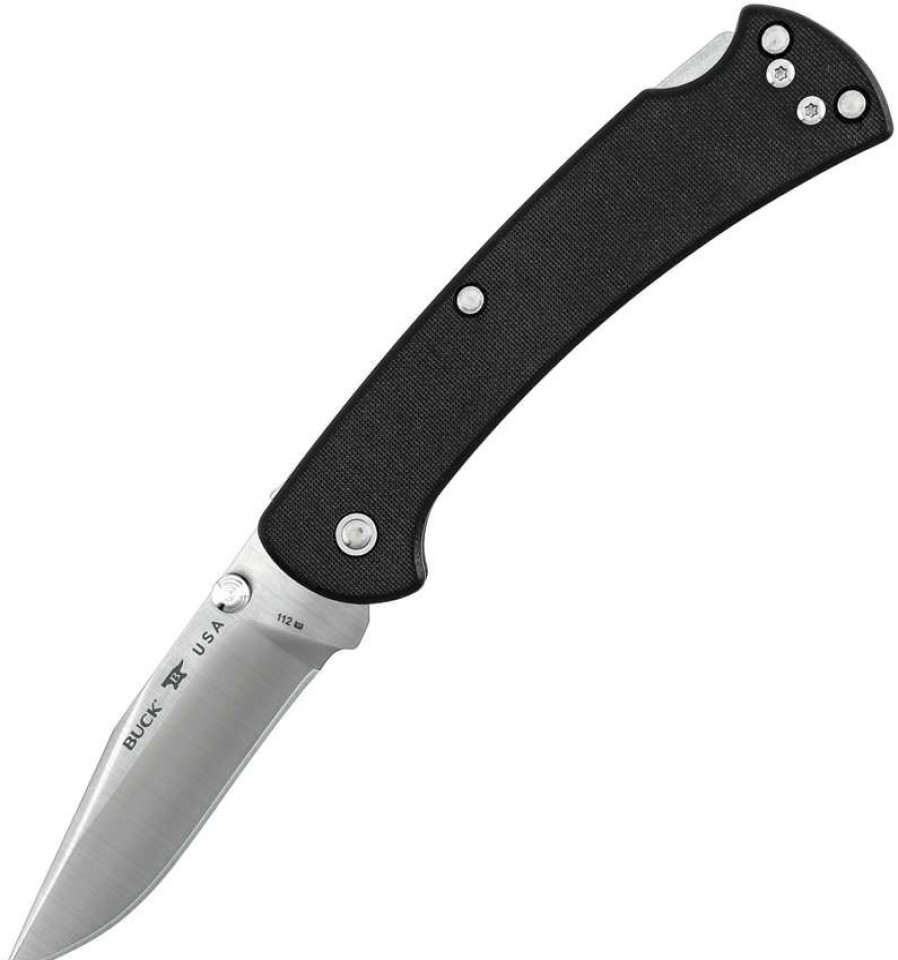 Knives * | Best Sellers Bu112Bks6 Buck 112 Slim Pro Lockback Pocket Knife Black