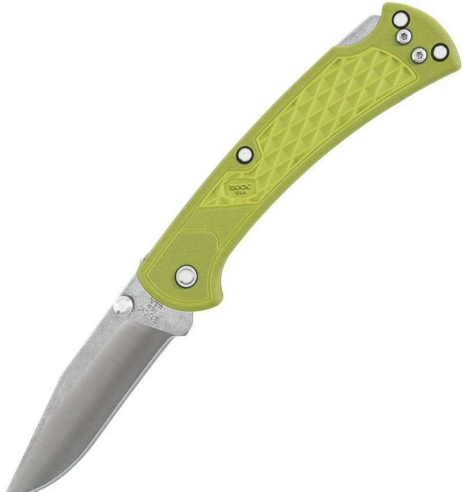 Knives * | Fashion Bu112Grs1 Buck 112 Slim Select Lockback Pocket Knife Green