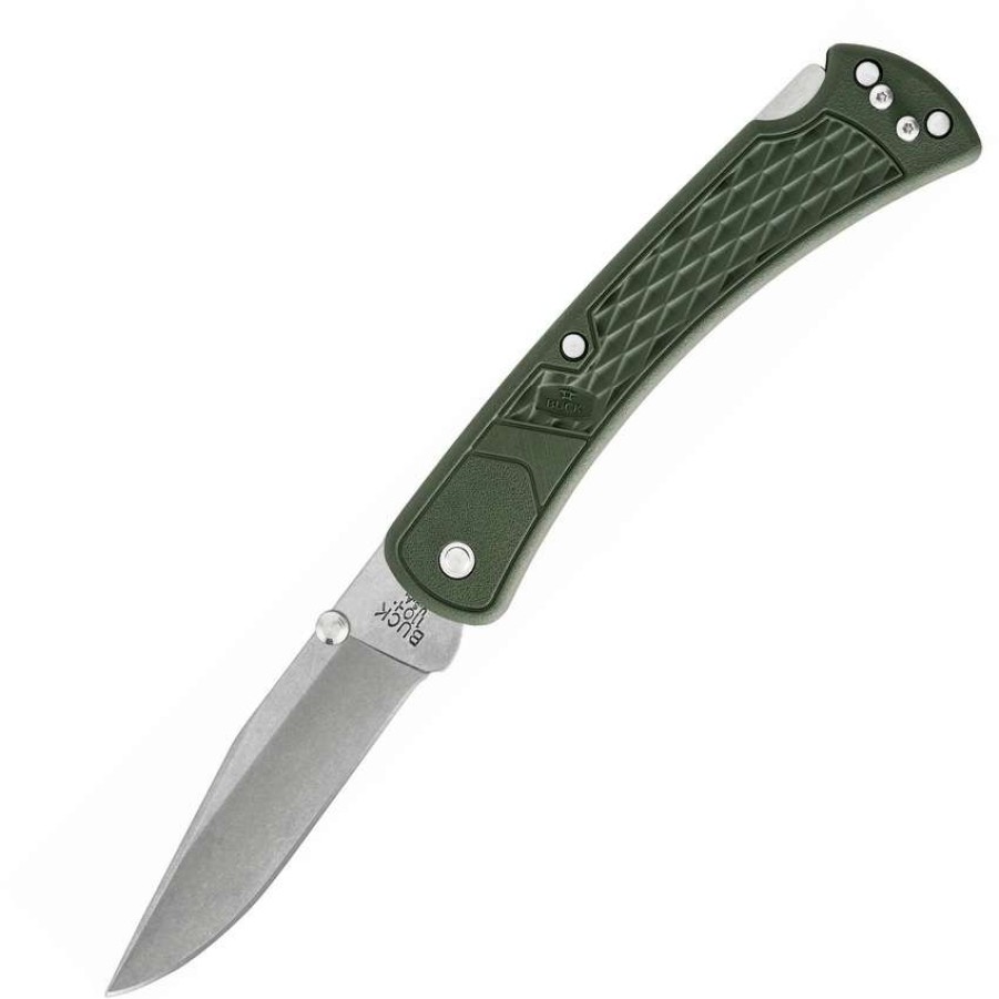 Knives * | Excellent Bu110Ods2 Buck 110 Slim Select Lockback Pocket Knife Od Green