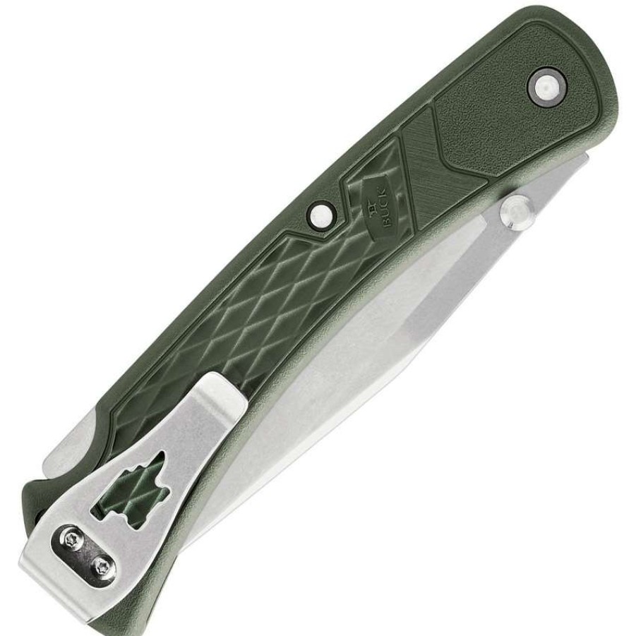 Knives * | Excellent Bu110Ods2 Buck 110 Slim Select Lockback Pocket Knife Od Green