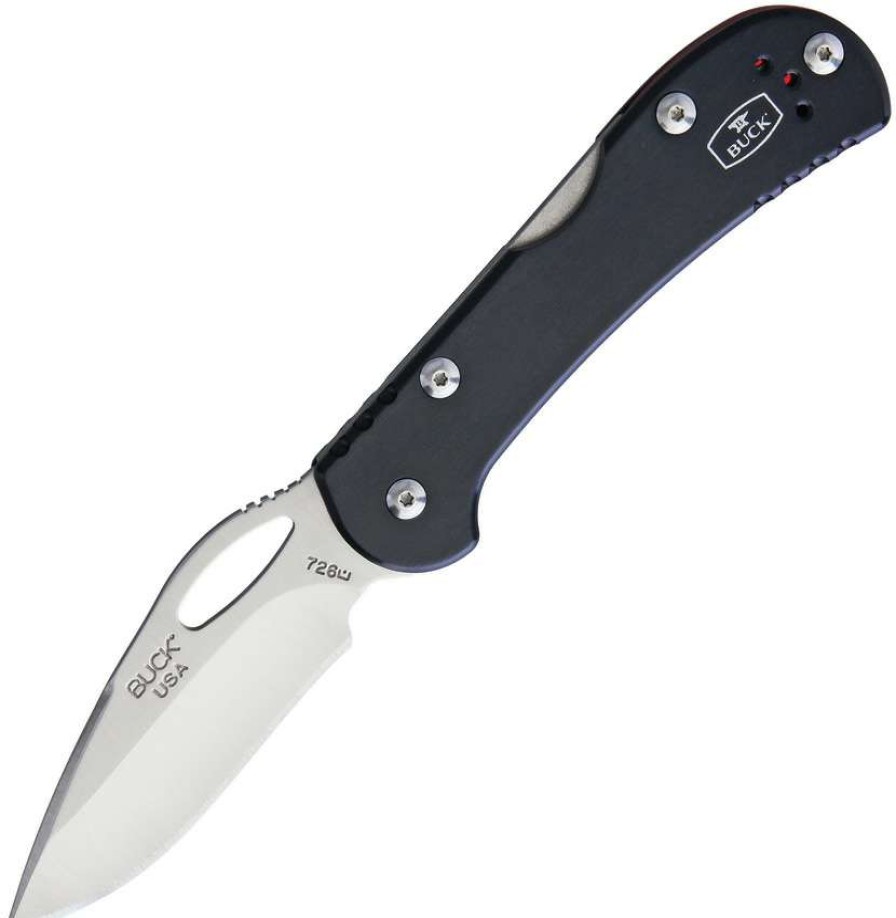 Knives * | Typical Style Bu726Bks Buck Mini Spitfire Lockback Pocket Knife Black