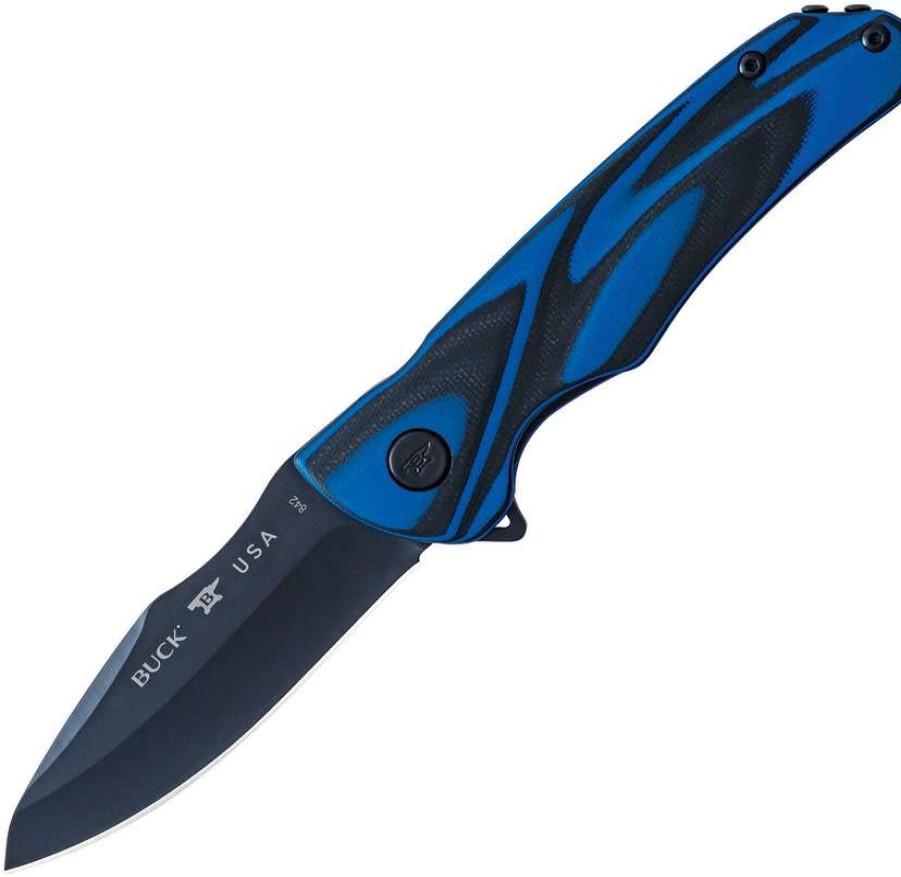 Knives * | Fashion Bu842Bls Buck Sprint Ops Pro Linerlock Pocket Knife Black/Blue