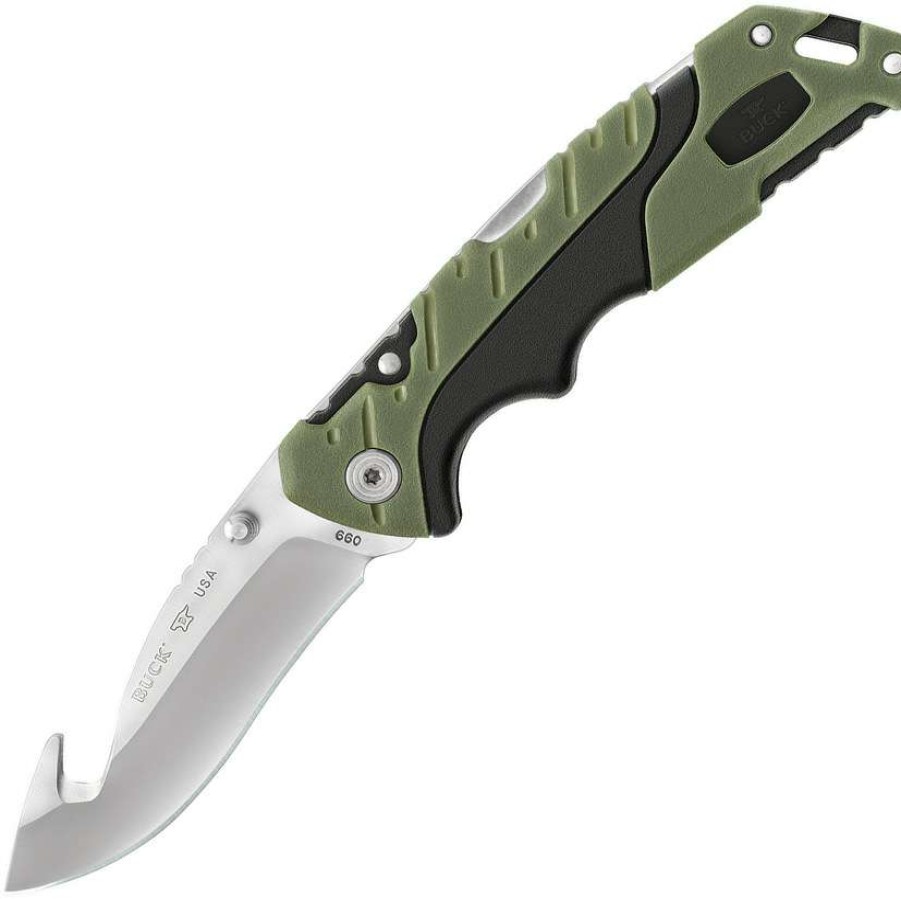 Knives * | Top Sellers Bu660Grg Buck Large Pursuit Guthook Lockback Pocket Knife