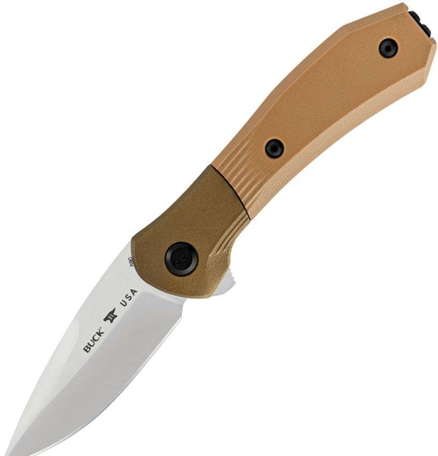 Knives * | Top Sellers Bu590Brs Buck Paradigm Linerlock Pocket Knife A/O Brown