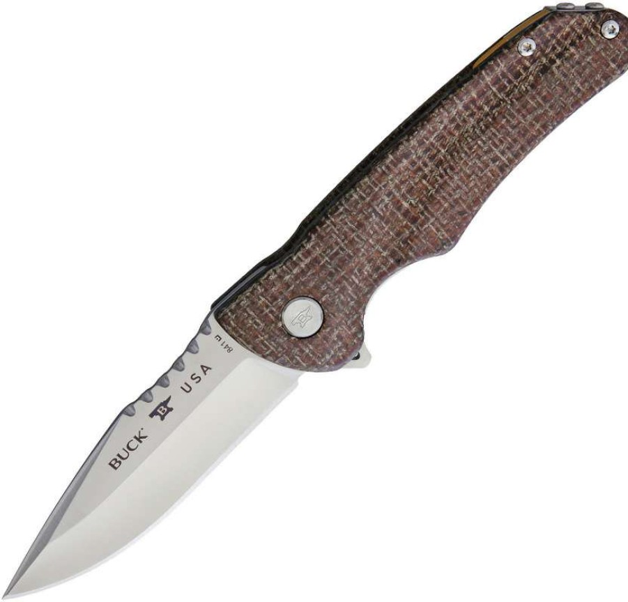 Knives * | Best Sellers Bu841Brs Buck Sprint Pro Linerlock Pocket Knife Burlap