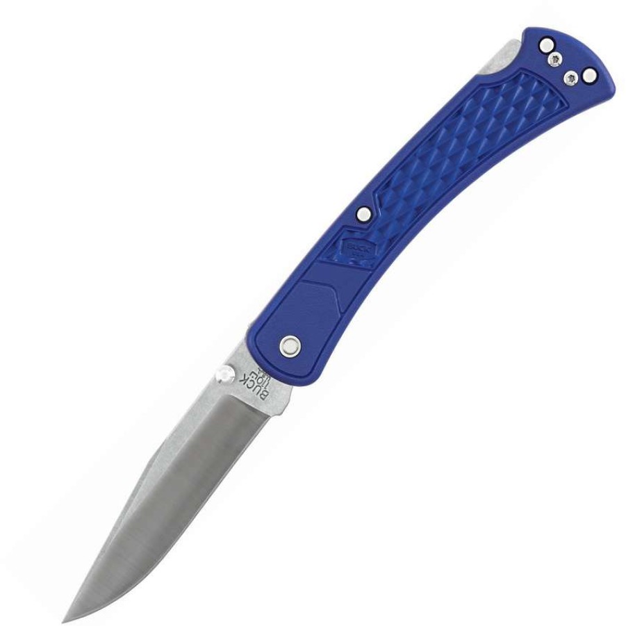 Knives * | Excellent Bu110Bls2 Buck 110 Slim Select Lockback Pocket Knife Blue