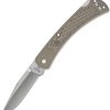 Knives * | New Arrivals Bu110Brs2 Buck 110 Slim Select Lockback Pocket Knife Tan