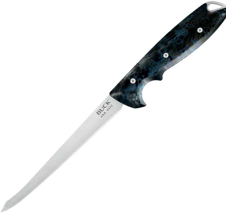 Knives * | New Arrivals Bu0035Cms34 Buck Abyss Kryptek Neptune Fillet Knife