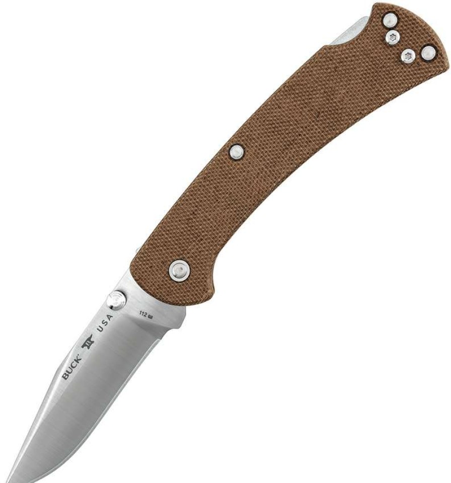 Knives * | Online Sales Bu112Brs6 Buck 112 Slim Pro Lockback Pocket Knife Brown